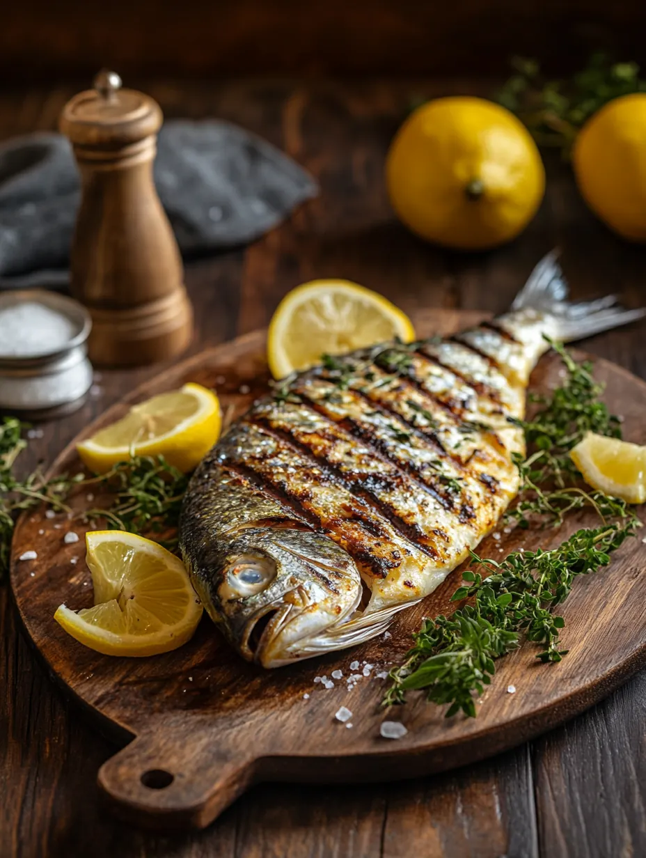 Dorade grillen mit Marinade serviervorschlag