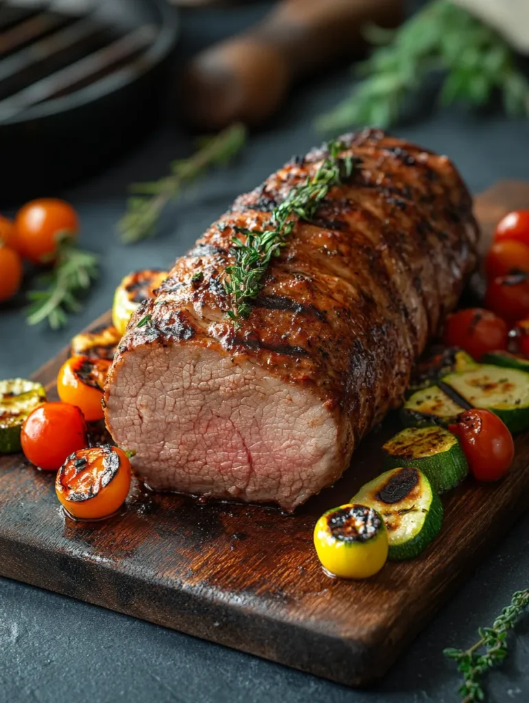 Ganzes Schweinefilet grillen