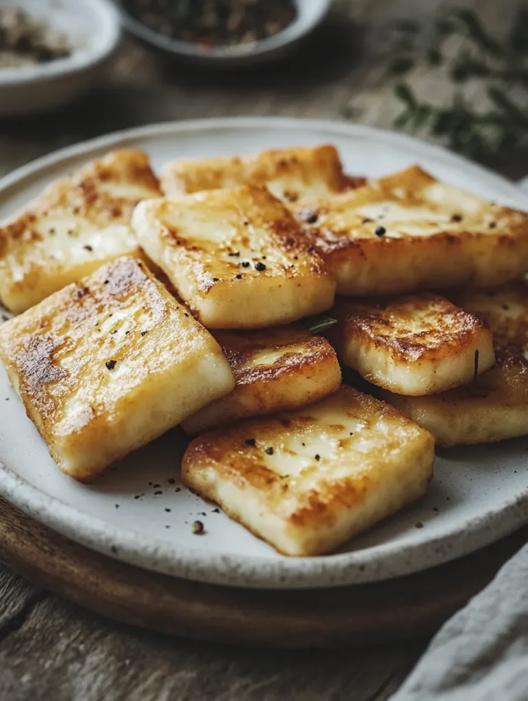 Knuspriger Halloumi aus der Heißluftfritteuse Einfach