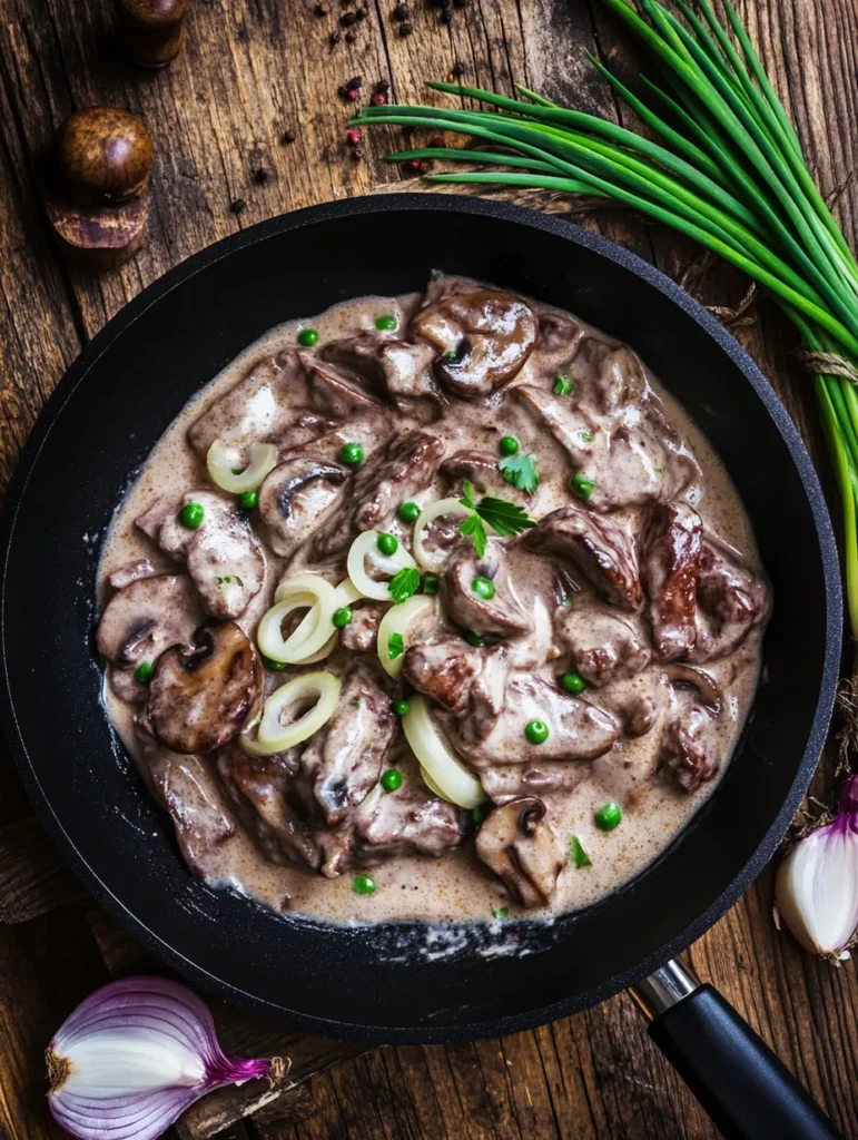 Rinderfilet Stroganoff Serviervorschlag